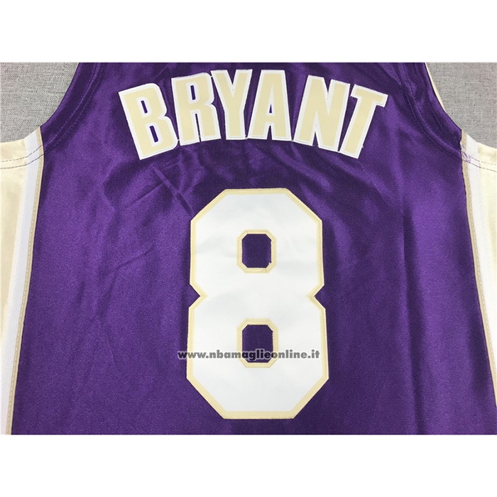 Maglia Los Angeles Lakers Kobe Bryant #8 Hardwood Classics Hall Of Fame 2020 Viola